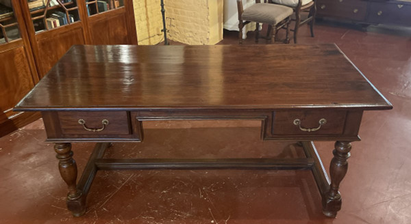 Scrivania Piatta Con Gambe Tornite - Olanda - XIX Secolo