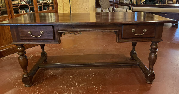 Scrivania Piatta Con Gambe Tornite - Olanda - XIX Secolo