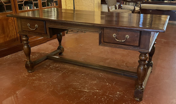 Scrivania Piatta Con Gambe Tornite - Olanda - XIX Secolo