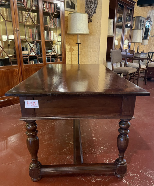 Scrivania Piatta Con Gambe Tornite - Olanda - XIX Secolo