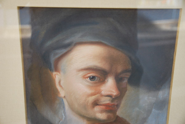 Pastel Portrait of a Man After Quentin De La Tour 18th century