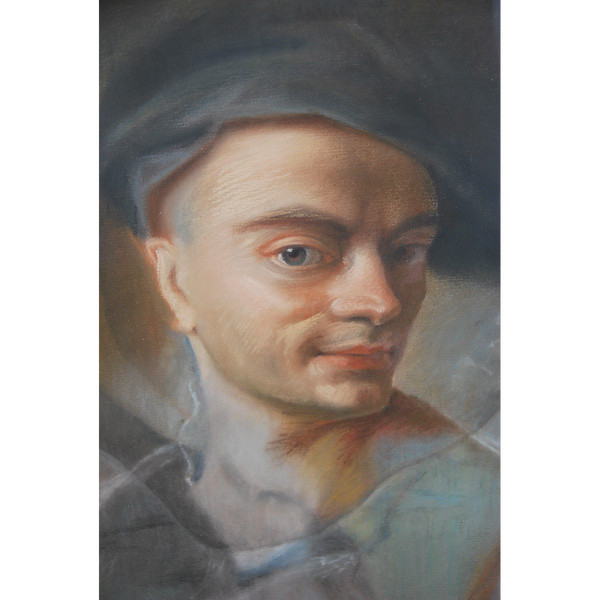 Pastel Portrait of a Man After Quentin De La Tour 18th century