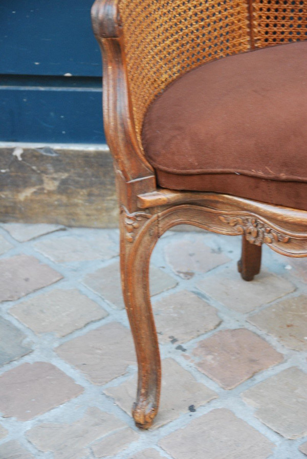 Fauteuil De Bureau Canné époque Louis XV  estampillé