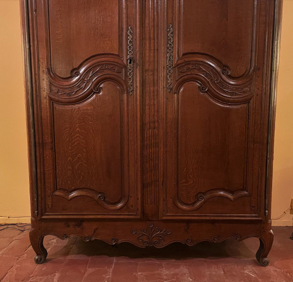 Armoire Louis XV normande En Chêne -18° Siècle