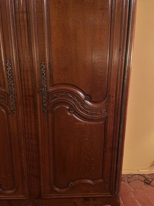 Armoire Louis XV normande En Chêne -18° Siècle