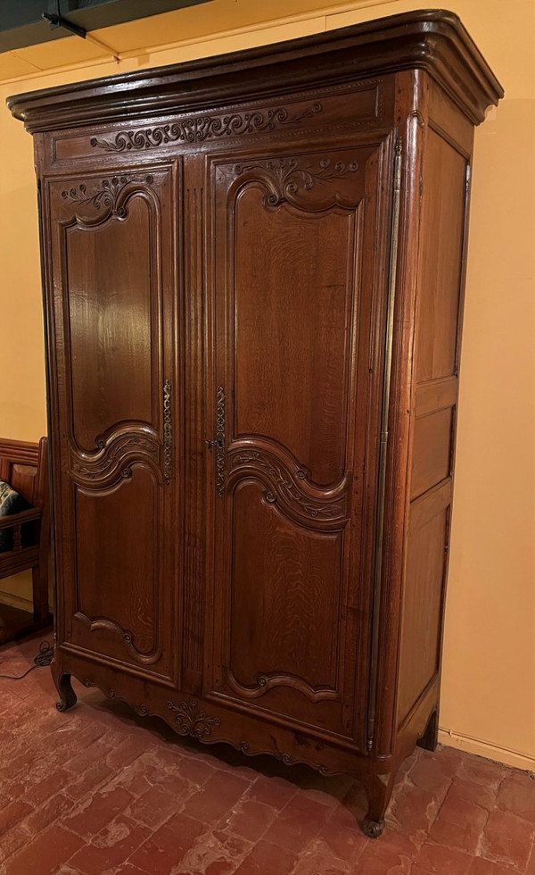 Armoire Louis XV normande En Chêne -18° Siècle