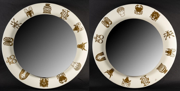Pair of luminous mirrors by Fornasetti
