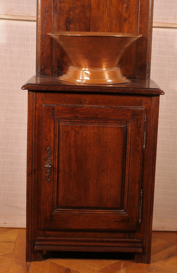 Lavabo Avec Réservoir En Cuivre- 19° Siècle-france