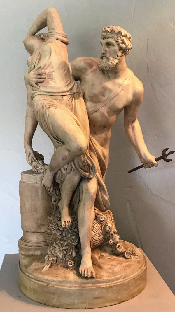 Il rapimento di Proserpina da parte di Plutone, terracotta del XIX secolo