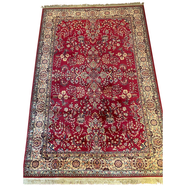 Tapis Persan 3m13-2m02 à Décor Rouge