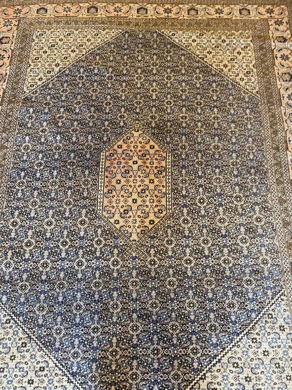 Tapis Persan 3m37-2m34 à Décor Bleu