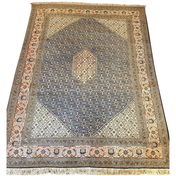 Tapis Persan 3m37-2m34 à Décor Bleu