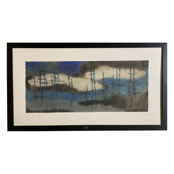 Alfred Reth (1884-1966) - Abstrakte Landschaft - Sandmalerei