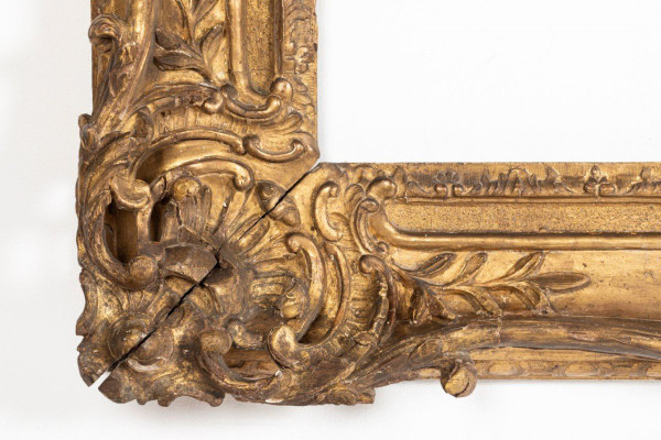 Louis XV period carved giltwood frame