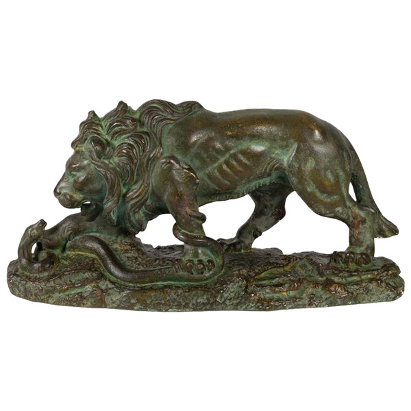 Scultura in gesso con patina di bronzo