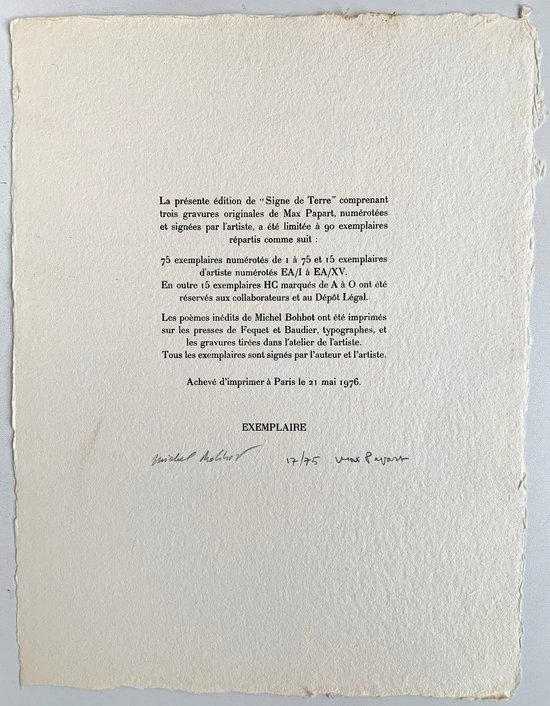 Max PAPART - 3 gravures au carborundum - Portfolio, 1976