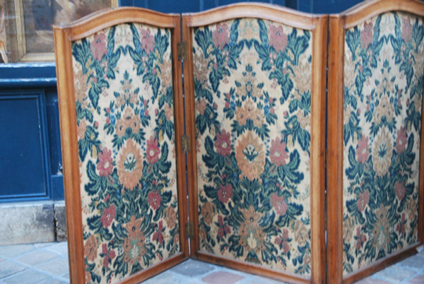 Petit Paravent à 4 Feuilles époque Louis XV