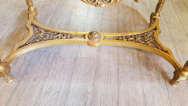 Table De Centre En Bois Doré Fin XIXème