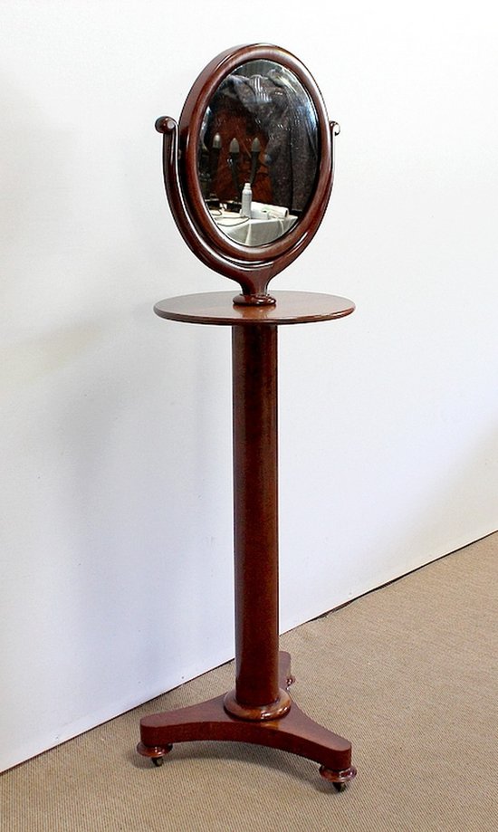  Psyche mirror for men in Cuban mahogany, Empire period - early 19th century