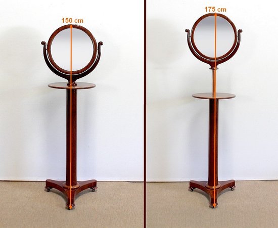  Psyche mirror for men in Cuban mahogany, Empire period - early 19th century