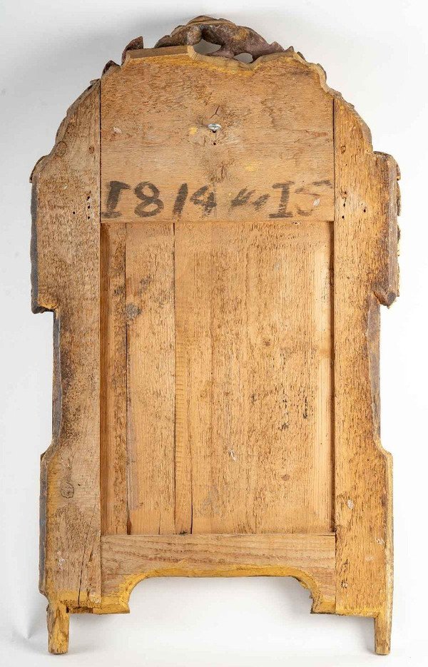 Miroir En Bois Sculpté Doré d'époque Louis XVI