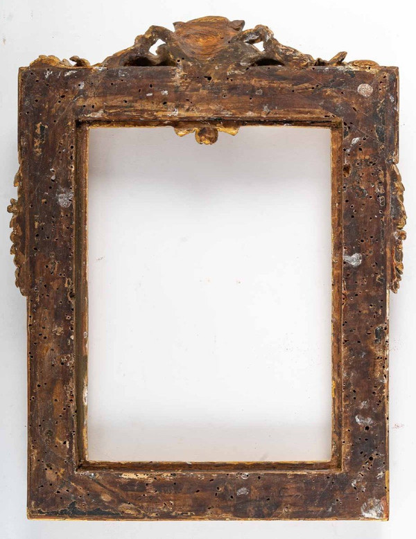 Cadre En Bois Sculpté Doré d'époque Louis XVI