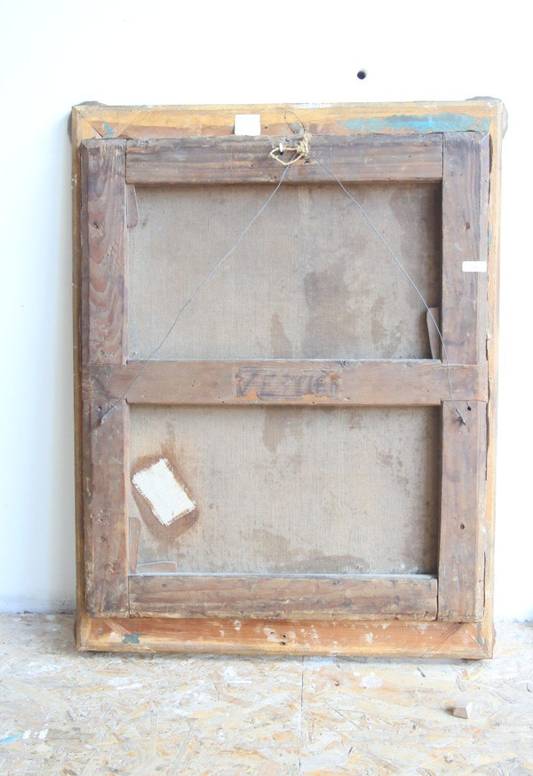 Scuola francese del primo Ottocento, Donna drappeggiata con la mano sul petto.