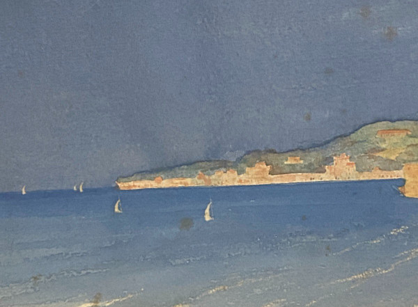 Ecole Française 1901 - Synthetic View Of The Bay Of Naples - Signed
