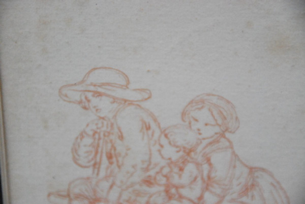 Drawing XVIII At La Saguine, Young Children In The Taste Of Greuze