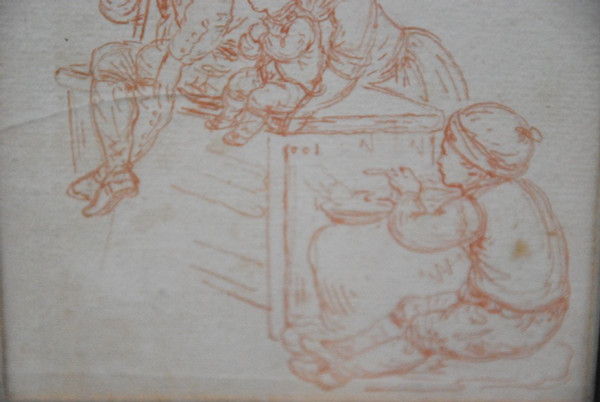 Drawing XVIII At La Saguine, Young Children In The Taste Of Greuze