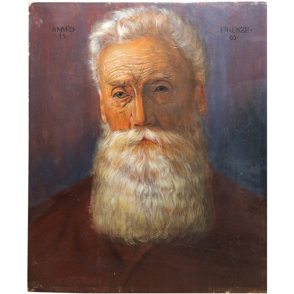 A. MuËs - Portrait of a Man - Self-portrait ? - Firenze 1905