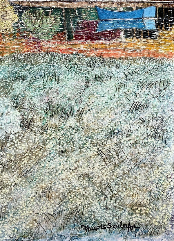 François Szulman, Gemälde „Landschaft, Herbst im Olivenhain“ aus den 1970er Jahren.