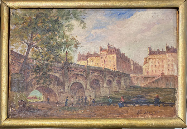 Eugène Jacquet (actif Au Début Du 20ème Siècle) - Paris Le Pont Neuf, Circa 1900