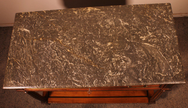 Console Luigi XVI in ciliegio, XVIII secolo, timbro L.M. Pluvinet