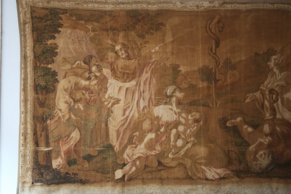 Large canvas painted in imitation of a tapestry, Italian work from the 18th century