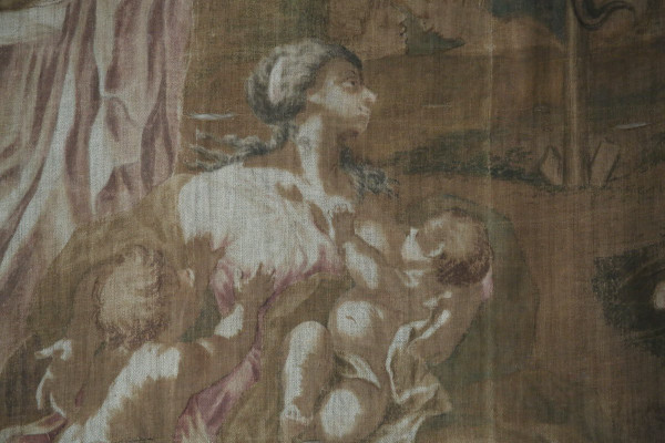 Large canvas painted in imitation of a tapestry, Italian work from the 18th century