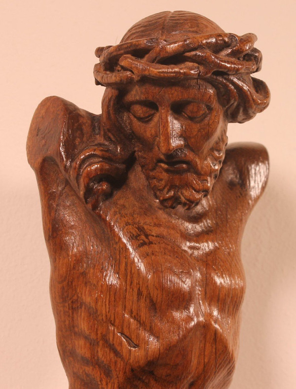 Christus 18° Jahrhundert Aus Eiche -Frankreich