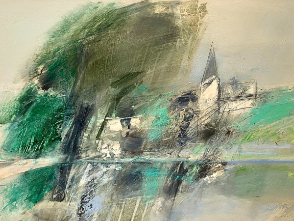 Jean-Jacques Balitran, Tableau Paysage De Loire En été.