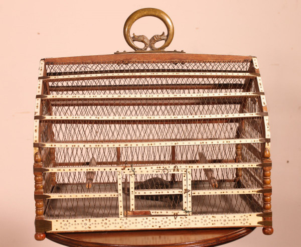 Cage à Oiseaux En Os -19° Siècle
