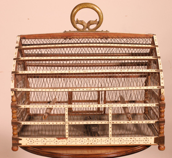 Cage à Oiseaux En Os -19° Siècle