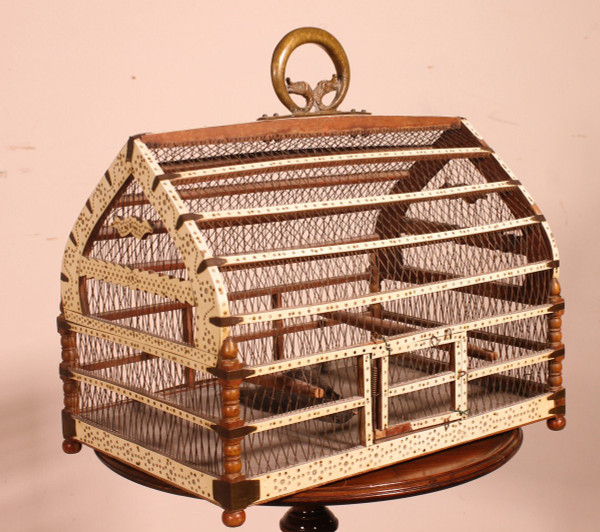Cage à Oiseaux En Os -19° Siècle