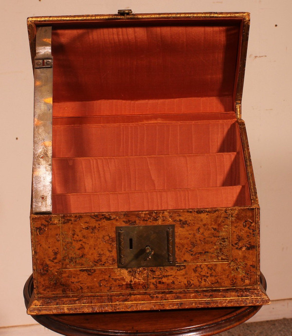 19th Century Leather Document/Letter Wallet-france