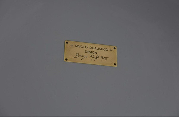 Tavolo Dualistico Model Table By Bruno Mutt, Dated 1985