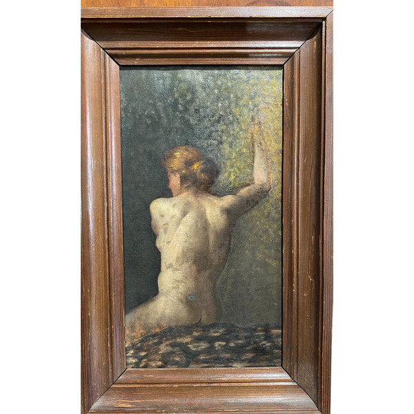 Ecole Française Vers 1890 - Etude De Femme Nue de dos