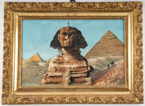 Pair Of Orientalist Paintings Oil On Canvas With Golden Wood Frames