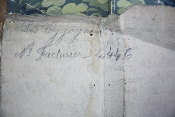 Carton de tapisserie verdure Aubusson, painted canvas