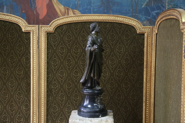 Scultura in terracotta smaltata di San Pietro, XIX secolo