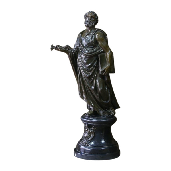 Scultura in terracotta smaltata di San Pietro, XIX secolo