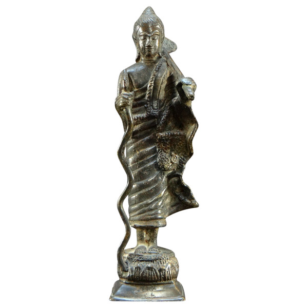 Cambogia, XIX Secolo, Statua di Buddha in bronzo.