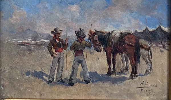 Andrés Gimeno (né En 1879) - Les Deux Gitans, Biarritz 1898